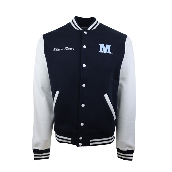 Black Bears Maine Script Fleece Varsity Jacket